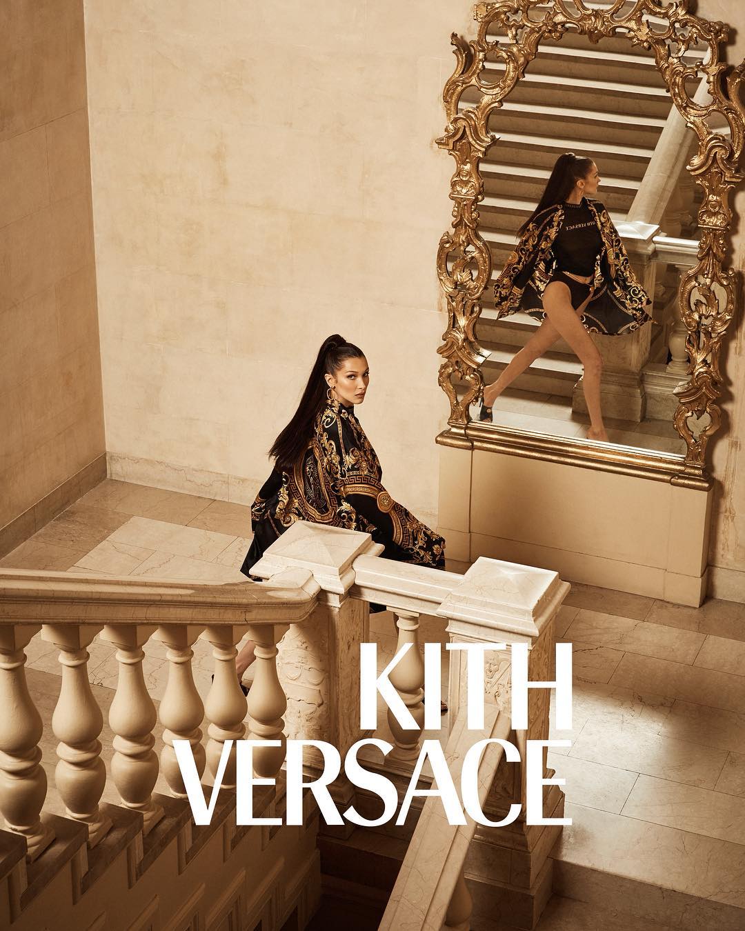 Bella Bella became the cover woman of a new Kith x Versace advertising campaign