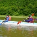 Rowing in kayaks